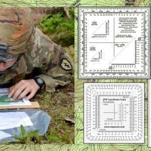 GPS Plotting Protractor for Military map Marking, Angle Measurements and  GPS Accurate map Plotting for Outdoor Navigation with map and Compass