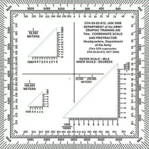 RM Products Military Square Protractor for Map Reading Land Navigation for sale online 